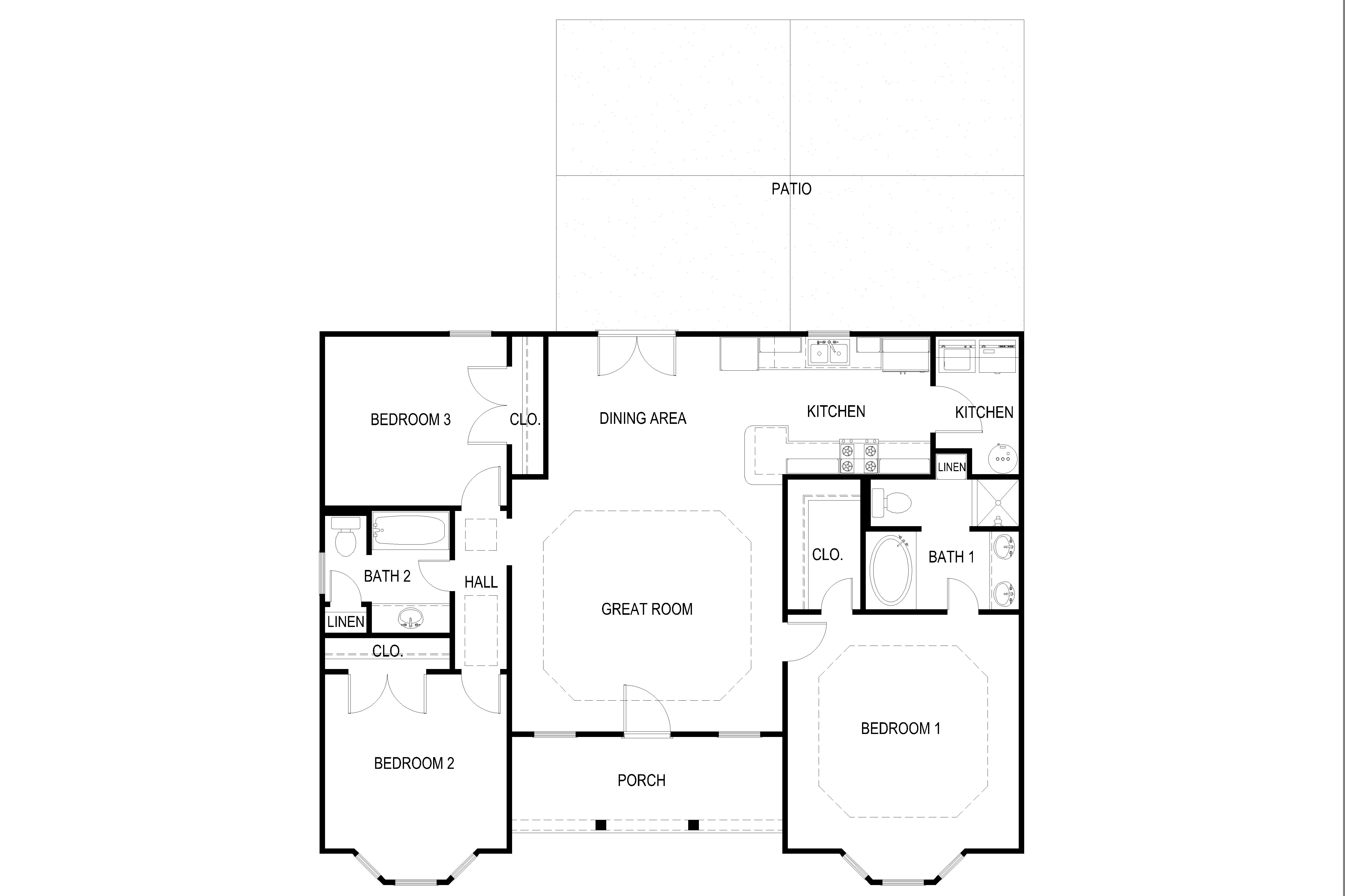 Small House Plan Under 2000 Sq Ft 3 Bedroom 2 Bath 1 408 Sq 